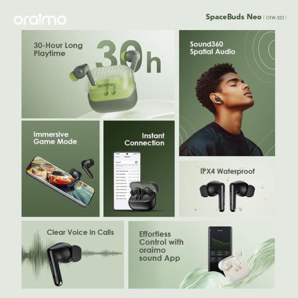 Oraimo SpaceBuds Neo True Wireless Spatial Earbuds - Image 3