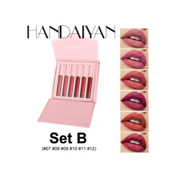 6 Color Lip Glaze Set Matte Lipstick Set