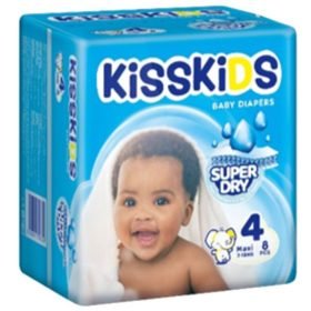 Kisskids Diapers Small Size 4, 8-in-1