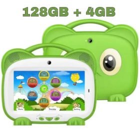 Kid 7" Children Android Educational Learning Kid Tablet Ìpad Phone Camera Core 4GB RAM 128G ROM Tab Quad Dual