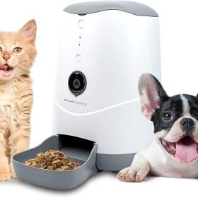 Programmable Portion Control with Built-in HD Video Camera and Bowl, Automatic Cat Feeders, WiFi Camera, APP Control, Dry Food Dispenser, Puppy Supplies, Voice Recorder
