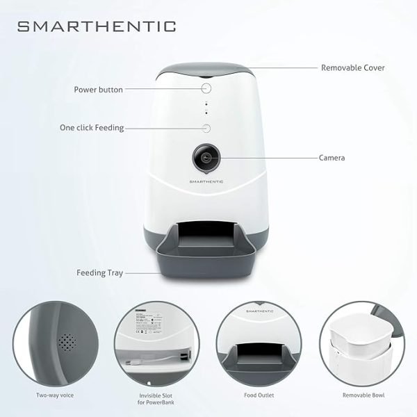 Programmable Portion Control with Built-in HD Video Camera and Bowl, Automatic Cat Feeders, WiFi Camera, APP Control, Dry Food Dispenser, Puppy Supplies, Voice Recorder - Image 5