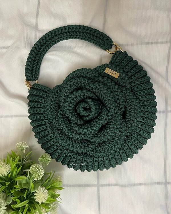 Oreo Rose Crochet Bag
